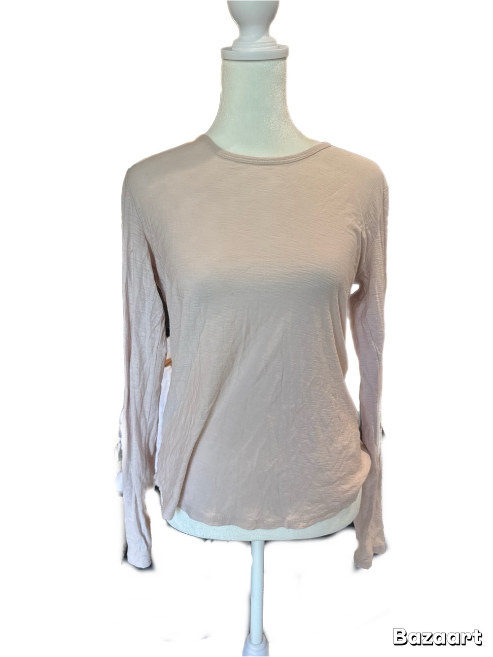 James Perse Long Sleeve Crewneck Top - Light Blush